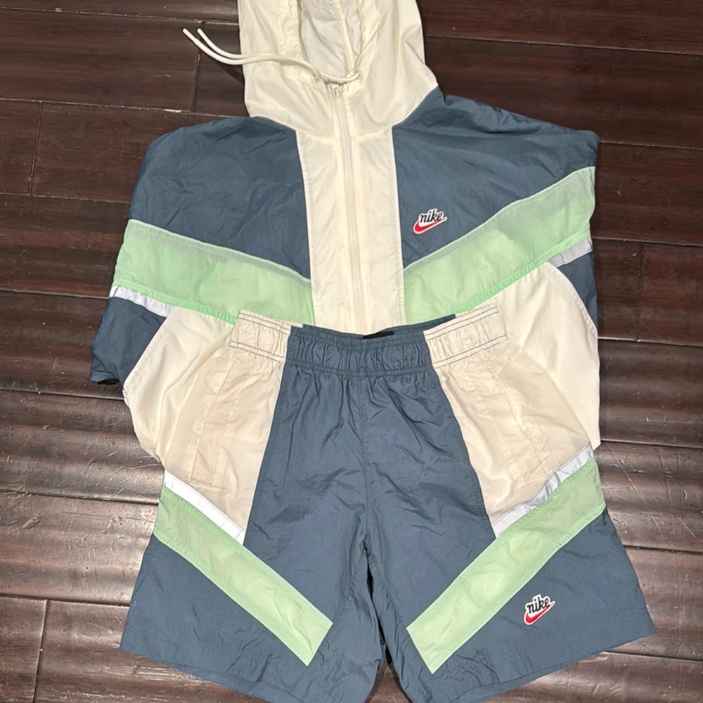 Nike Blue and Cream Tracksuit